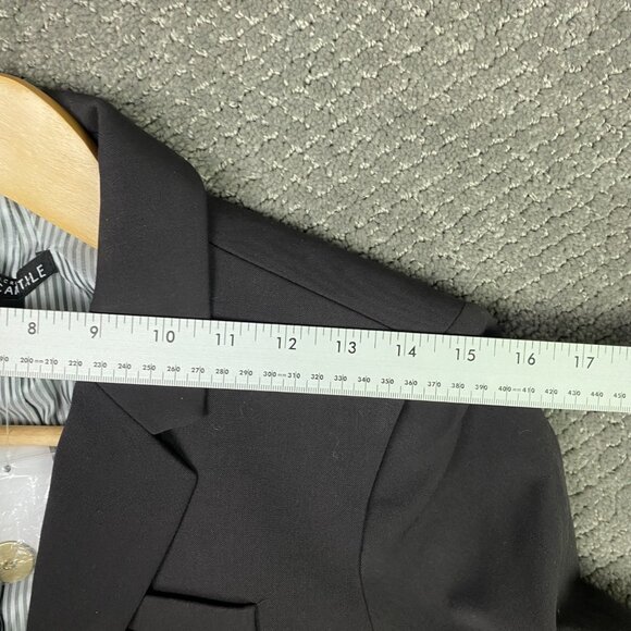 J. Crew Schoolboy Blazer Women's 10 Black Mercantile Gold Buttons Preppy Stretch - Picture 12 of 16